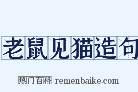 老鼠见猫造句是什么意思的图片